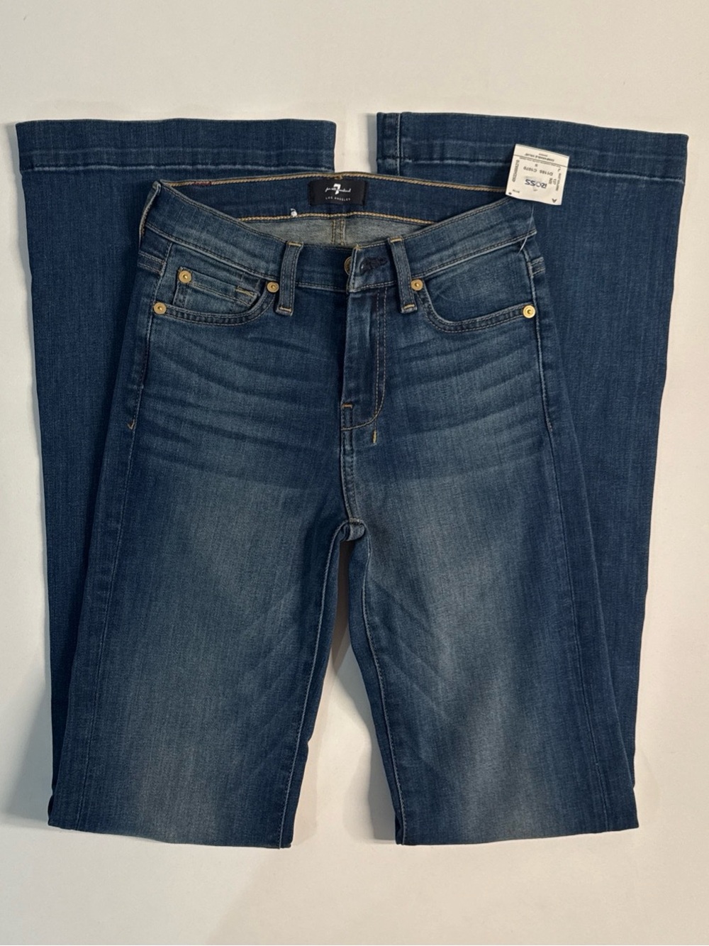 New 7 For All Mankind Women's Dojo Flare Wide Leg Jeans Size 23